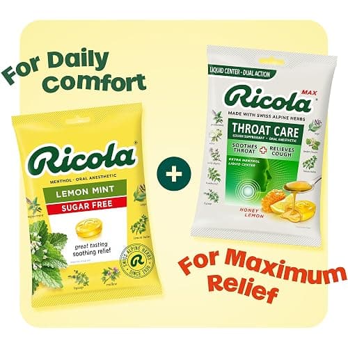 Ricola Sugar Free Lemon Mint Herbal Throat Drops - 105 Count | Made with Lemon Balm and Low Menthol for Everyday Voice Care - Herbal Throat Lozenges thumbnail 5