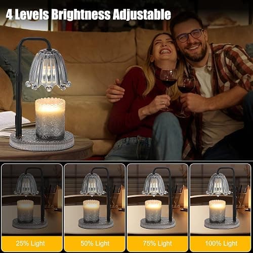 Maromamix Candle Warmer Lamp with Timer - Electric Wax Melt Warmer with Adjustable Height and Dimmer for Scented Candle Wax, Home Fragrance Décor and House Warming Birthday Gifts for Women Mom thumbnail 5