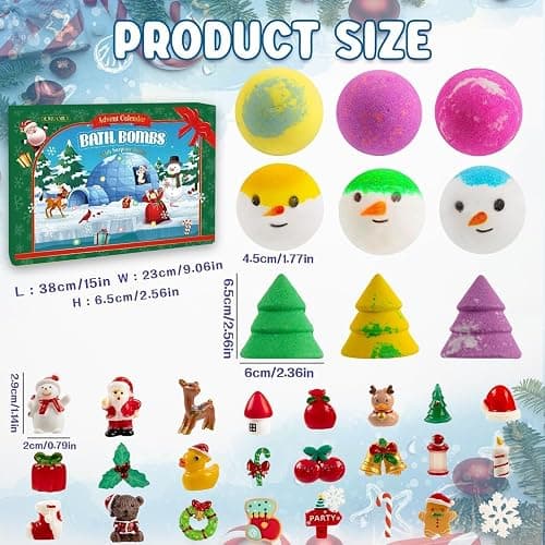 24 Pack Christmas Bath Bombs for Kids with Surprise Toys Inside, 2026 Kids Advent Calendar Bathbombs Set Bubble Bath Bombs for Christmas Stuff Gifts for Boys Girls Xmas New Year Birthday Party Favors thumbnail 7