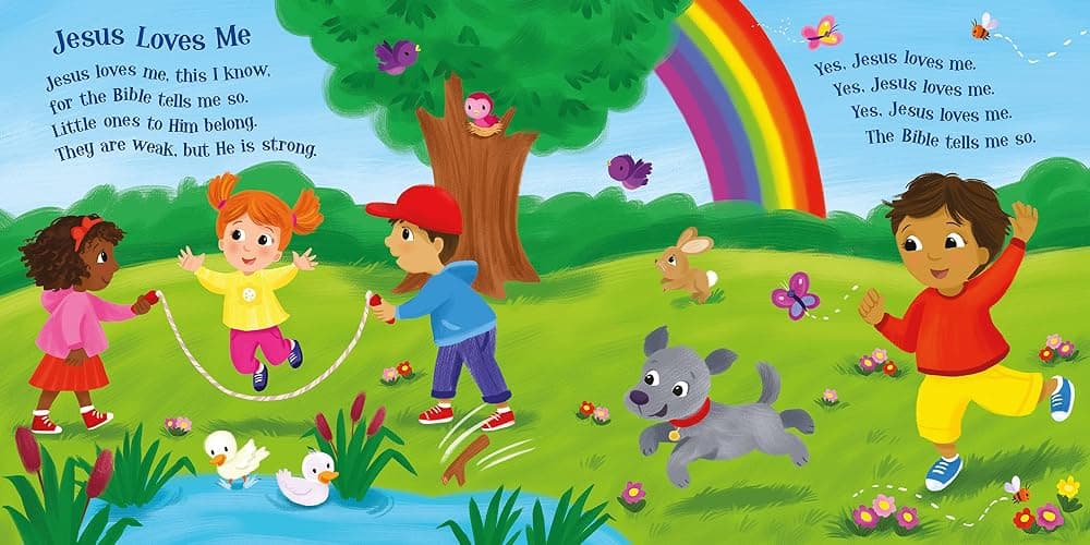 Jesus Loves Me & Other Bible Songs - Christian Sound Book for Toddlers | Interactive Board Book w/ 6 Songs & Lyrics | Faith-Based Learning thumbnail 3