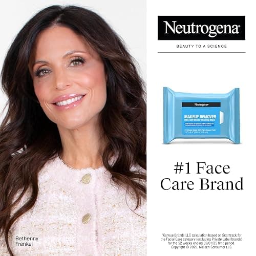Neutrogena Makeup Remover Wipes, Daily Facial Cleanser Towelettes, Gently Cleanse and Remove Oil & Makeup, Alcohol-Free Makeup Wipes, 2 x 25 ct thumbnail 4