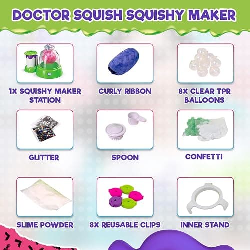 Doctor Squish Squishy Maker Kit – DIY Squishy Making Station | Make Your Own Squishies with Slime Powder, Sparkles & TPR Balloons | Fun Stress Ball & Squishy Kit for Kids Ages 8 & Up thumbnail 9