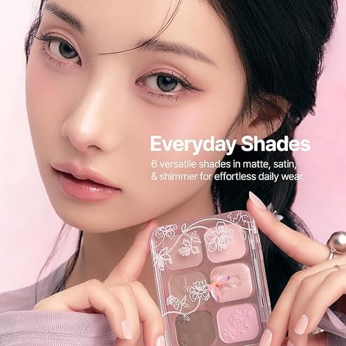 CLIO Muse Master Eyeshadow Palette, Korean Royal Heritage Edition, Baked Cream Powder Formula, Soft Lilac Mauve 6-Color with Matte & Shimmer for Daily Makeup, Safe for Sensitive Eyes (04 LILAC TALK) thumbnail 4
