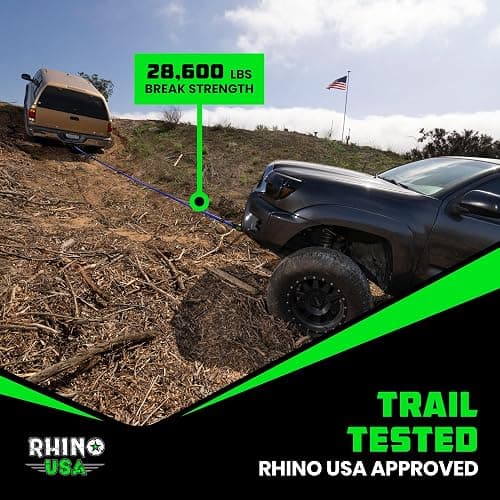 Rhino USA Kinetic Rope Recovery Kit (7/8in x 30ft) - Heavy Duty Offroad Snatch Strap - Includes 2 Soft Shackle for UTV, ATV, Truck, Car, Jeep, Tractor thumbnail 7