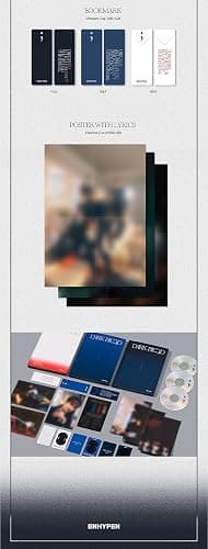 EN HYPEN : DARK BLOOD (HALF Version) 4th Mini Album CD-R+Photobook+Photocard+Message Photocard+Sticker+Postcard+Bookmark+Poster with Lyrics thumbnail 5