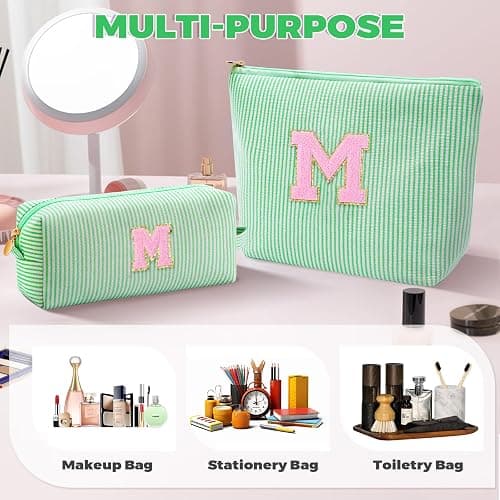 Btffitting Mothers Day Gifts for Mom,Mum Gifts from Daughter,Birthday Gifts for Wife Sister Her,Mother in Law Gift,Mama Gifts Idea,Makeup Bag Set Cosmetic Bag - Green,M thumbnail 6