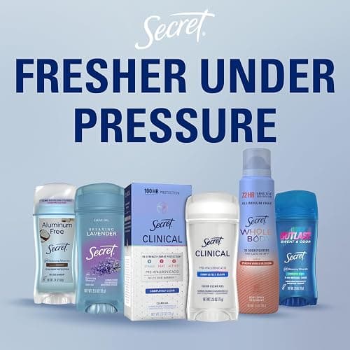 Secret Outlast Antiperspirant Deodorant for Women, 72hr Sweat & Odor Protection, PH Balancing Minerals, Invisible Solid, Completely Clean Scent, Travel Size, 0.5 oz thumbnail 10