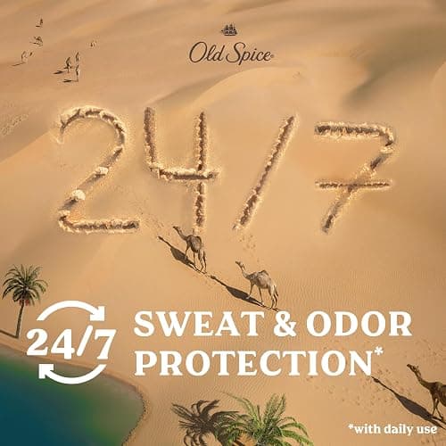 Old Spice Dry Feel Antiperspirant Deodorant for Men, 24/7 Freshness, 24/7 Sweat & Odor Protection, Gentle on Skin with Skin Conditioners, Oasis with Vanilla + Argan Oil Scent, 2.6 oz (Pack of 2) thumbnail 4