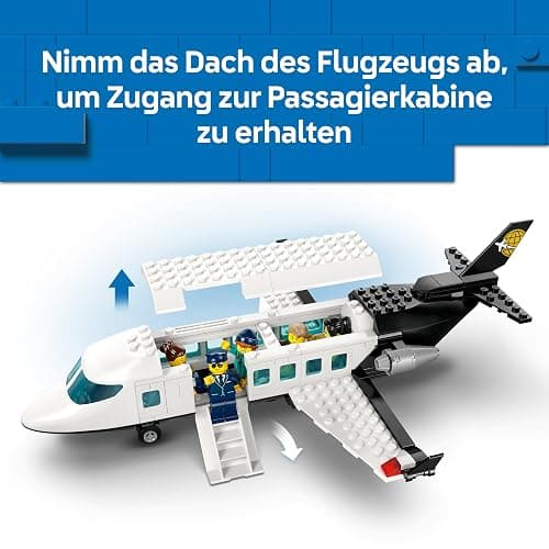 LEGO City Flughafen mit Flugzeug - Spielzeug Miniatur Modellbau mit Terminal, Flugzeug, Schlepperfahrzeug, Fluggastbrücke, 9 Minifiguren & Zubehör - Geburtstagsgeschenk für Jungen ab 8 Jahren - 60502 thumbnail 5