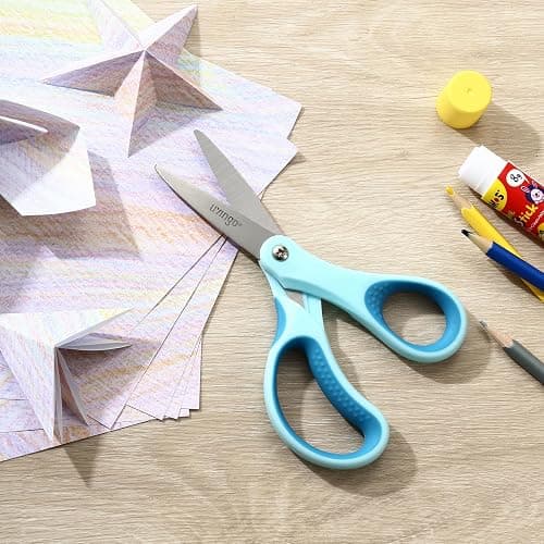 LIVINGO Kids Scissors for Ages 8-11 - 3 Pack 6” Pointed Tip Stainless Steel School Scissors for Children Teacher Classroom Crafting thumbnail 2