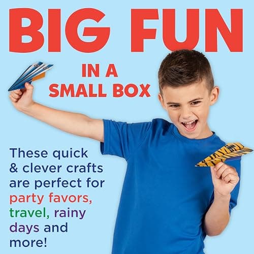 Creativity for Kids Paper Airplane Squadron - Create 20 Paper Airplanes, Crafts for Boys and Girls, Holiday Stocking Stuffers and Gift for Boys, Kids Activities (Ages 6+) thumbnail 7