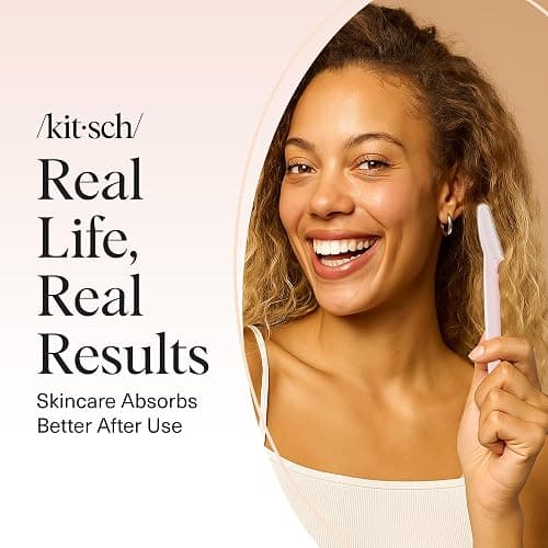 Kitsch Dermaplane Razor for Women Face – Face Razors for Women & Men, Eyebrow Trimmer & Face Shaver – Exfoliating Facial Razor & Skin Care Tool for Smoother Skin - Blush, 6 pcs thumbnail 8