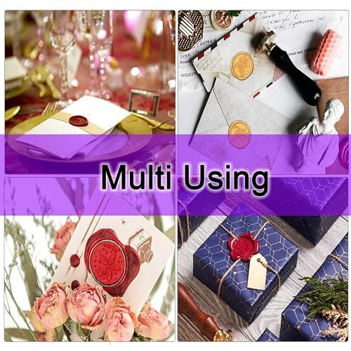 YIPLED 728PCS Wax Seal Stamp Kit with 24 Color(30 Pieces per Color) for Beginners, Ideal for Wedding Invitations, Christmas Letters, Craft Projects, Gift & Wine Sealing thumbnail 8
