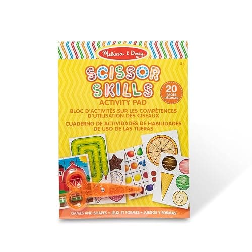 Melissa & Doug Scissor Skills Activity Book With Pair of Child-Safe Scissors (20 Pages) - FSC Certified - Image 1