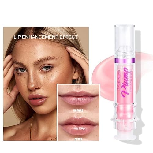 Plumping Lip Oil With Chili Extract - Fuller Lips Instantly! Ultra-Hydrating & Nourishing, Glossy Finish Lip Glow Oil, Lip Plumping Booster Plump, Smooth, and Define Your Lips Naturally (01 Pink) thumbnail 8