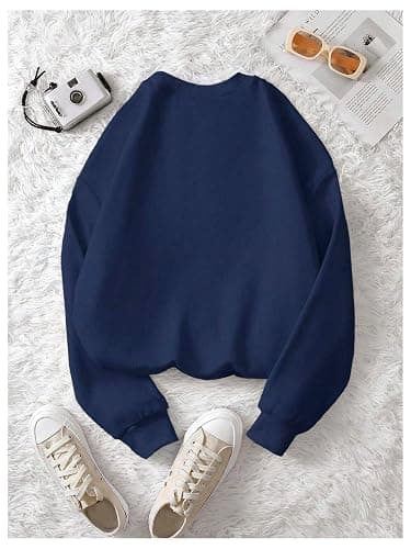 SweatyRocks Women's Animal Embroidered Crewneck Sweatshirts Long Sleeve Casual Pullover Tops thumbnail 2