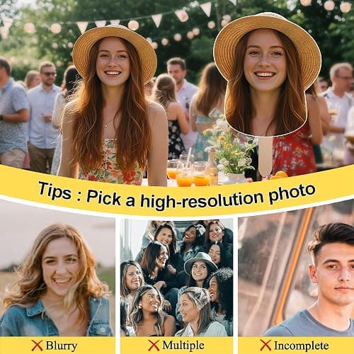 EZISHIPS Big Head Cutout on a Stick – Custom Face Cutouts for Party, Graduation, Birthday, or Wedding | Life Size Photo Prop, 6"–36", 1 Piece thumbnail 5