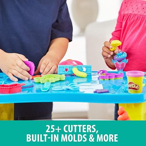 Play-Doh Play 'n Store Table Toy, 25+ Accessories, 8 Cans of Assort. Colors, Back to School Classroom Supplies, Kids Arts & Crafts, Preschool Toys, Ages 3+ (Amazon Exclusive) thumbnail 5