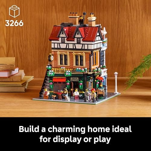 LEGO Icons Tudor Corner Building Set for Adults 18+ - DIY Miniature House Kit - Collectible Mini House Building Set for Men and Women - Crafting Gift for Adults - 10350 thumbnail 3