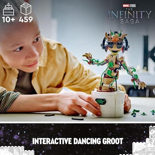 LEGO Marvel Dancing Groot Buildable Animated Toy Action Figure, Guardians of the Galaxy Character, Kids’ Hand-Operated Interactive Playset, Super Hero Gift for 10 Plus Year Old Boys and Girls 76297 thumbnail 4