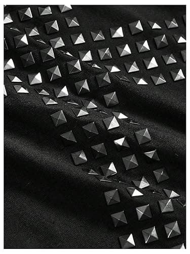 Milumia Women's Y2K Gothic Cross Rivet Tee Tops Vintage Cut Out Back Going Out T Shirt Streetwear thumbnail 3