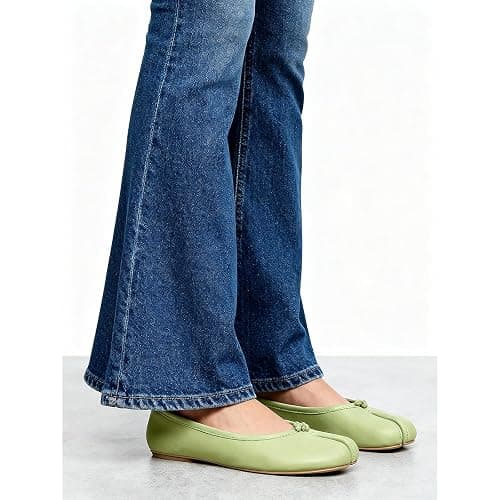 POYOIOR Tabi Shoes Women Split Toe Shoes Wide Width Ballet Flats Comfort Casual Work Shoes for Women Office thumbnail 3