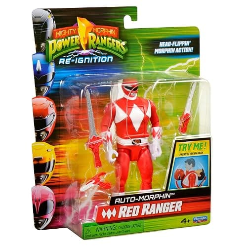 Mighty Morphin Power Rangers: Re-Ignition - Auto-Morphin Red Ranger Action Figure by Playmates Toys thumbnail 8