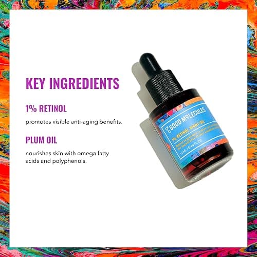 Good Molecules 1% Retinol Night Oil - Retinol and Rosehip Face Oil Formula for Look of Fine Lines & Wrinkles, Anti-Aging, Skin Firming, and Moisturizing - Skin Care for Face thumbnail 3