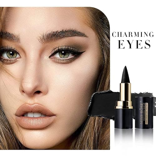 Miss Rose M Gel Eyeliner, 2 Pcs Black Eyeliner Pencils, delineador de ojos contra el agua, Easy to Use, Eye Makeup for Women (Black Pack of 2) thumbnail 9