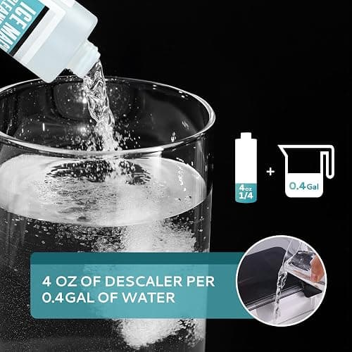 EUHOMY Ice Machine Cleaner Descaler, 16 Fl OZ Ice Maker Cleaner (4 Uses Per Bottle), Ideal Universal Descaling Solution for All Brands Ice Maker, Single Use Coffee and Espresso Machines thumbnail 4