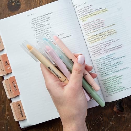 DIVERSEBEE Bible Highlighters and Pens No Bleed, 8 Pack Assorted Colors Gel Highlighters Set, Cute Bible Markers Study Journaling School Supplies and Accessories (Pastel) - Pastel thumbnail 9