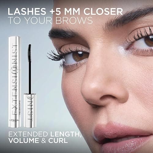 L’Oréal Paris Extensionist Mascara, Lengthening Mascara, Extension-like Length & Volume, For Sensitive Eyes, Clump-Free, Blackest Black WSH, 9.9 mL thumbnail 4