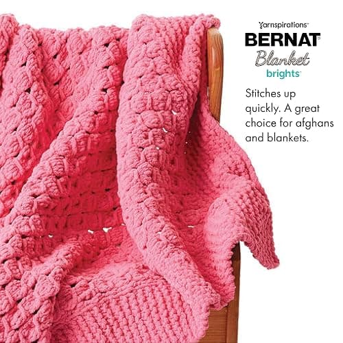 Bernat Blanket Brights Pixie Pink Yarn - 2 Pack of 300g/10.5oz - Polyester - 6 Super Bulky - 220 Yards - Knitting/Crochet - Pixie Pink - 2 Pack thumbnail 4