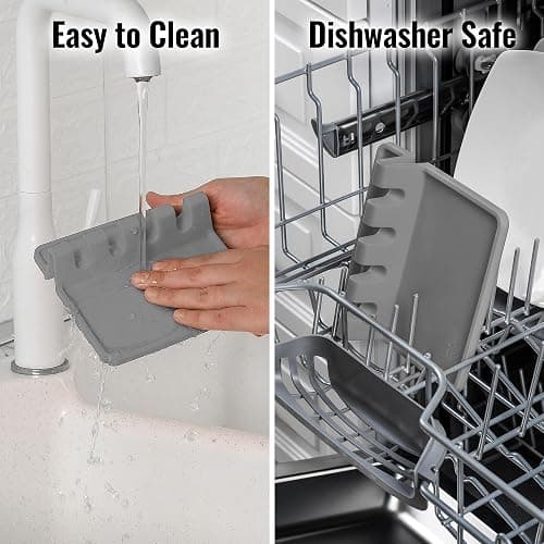 Zulay Kitchen Spoon Rest for Multiple Utensils High Heat-Resistant Silicone Drip Pad, BPA-Free Spoon Holder for Stove Top, Kitchen Gadget Holder for Ladles, Tongs, Cooking Spatula - Makes Great Gift thumbnail 4
