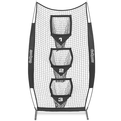 GoSports 8 x 4 ft Football Throwing Target Net - Choose Black or Red - Image 1
