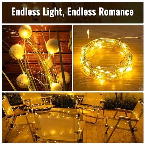 ZSJWL 30 Pack Fairy Lights Battery Operated Warm White,7Ft 20LED Mini String Light, Waterproof Twinkle Light Silver Copper Wire Lights for Wedding Party Bedroom Christmas Table Decoration thumbnail 6