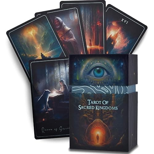 The Tarot of Sacred Kingdoms - Moon Tarot Cards – 78-Cards Tarot Deck with Guide Book thumbnail 9
