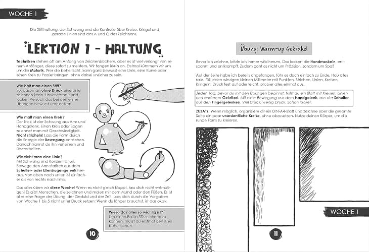 Zeichnen lernen in 5 Wochen: Garantiert zeichnen lernen: Das Anfänger-Mitmach-Buch für Kinder & Erwachsene: Schritt für Schritt mit Übungsseiten & QR-Codes zu Erklärvideos thumbnail 5