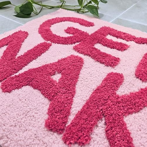 New Mungo Get Naked Bath Mat Pink - Hot Pink Bathroom Rug, 31" x 20" thumbnail 6