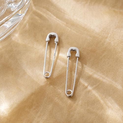 CHIC & ARTSY 925 Sterling Silber Büroklammer Ohrringe - Mode Knorpel Pin Ohrringe für Frauen thumbnail 4