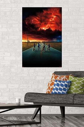 Trends International Netflix Stranger Things: Season 2 - Key Art Wall Poster, 22.375" x 34", Poster & Mount Bundle thumbnail 2