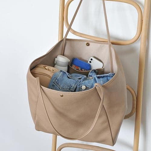 Oversize Pu Leather Tote Women Weekender Bag Shopper Handbag Travel Purse thumbnail 5