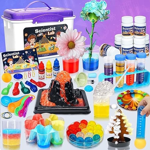 Educational Science Kit for Kids - 56 Science Lab Experiments with Lab Coat Scientist Costume, Science Kits for Kids Age 6-8-10-12, 70+ PCS DIY Stem Projects, Educational Toys for Girls Boys - Image 1