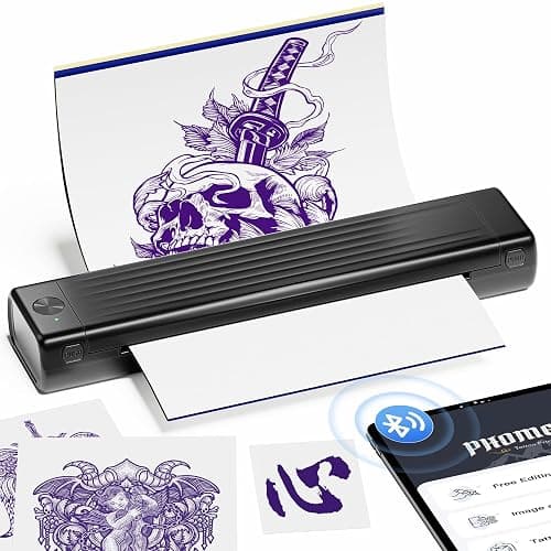 Itari Tattoo Stencil Printer Kit for Beginners, Temporary Tattoo Printer with 10 Pcs Transfer Paper, Bluetooth Stencil Printer for Tattooing, Wireless Tattoo Machine Compatible with Phone/Tablet/PC - Image 1