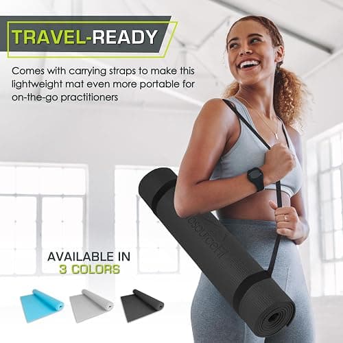 ProsourceFit Classic Yoga Mat 1/8” (3mm) Thick, Extra Long 72-Inch Lightweight Fitness Mat with Non-Slip Grip for Yoga, Pilates, Exercise thumbnail 4