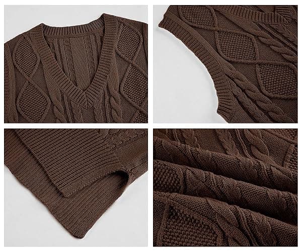 Sweater Vest for Women V Neck Sleeveless Knit Solid Casual Ribbed Preppy Pullover Tops thumbnail 5