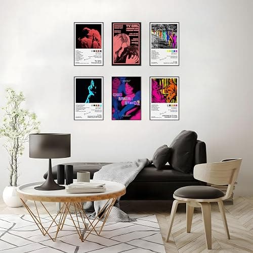TV Girl Poster Album Cover Posters – Set of 6, 8x12 Inch, Unframed, Music Wall Art for Room Décor, Bedroom Aesthetic, Dorm Room, Rap Fan Gift, Unique Wall Decor for Home or Office (h) thumbnail 2