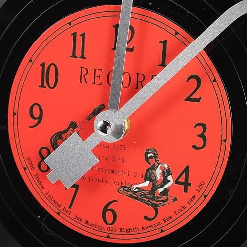 Beavorty Vintage Office Decor Vinyl Record Wall Clock Music Vinyl Clock Record Player Themed Movie Theme Wall Aesthetics Room Vintage Office Ocean thumbnail 4