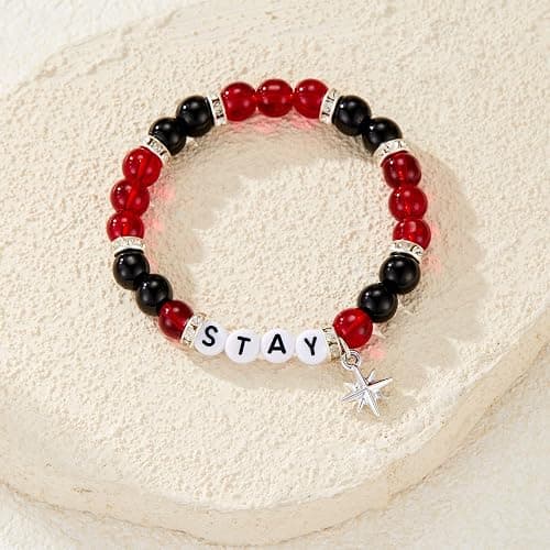 YELLOWPEACH Stay Bracelet Glitter Freckles Face Tattoo Set Inspired Merch Fans Gifts for Women Men thumbnail 3