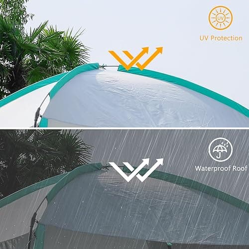 GREGIN Screen House Room 11x11 Ft Mesh Net Tent Canopy Shelter Gazebo, Easy Setup & Waterproof & Sunshade, Suitable for Camping Trip, Backyard, Beach, Picnic thumbnail 3